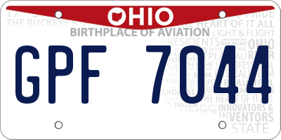 OH license plate GPF7044