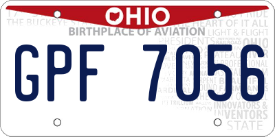 OH license plate GPF7056