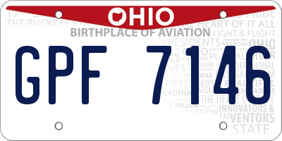OH license plate GPF7146