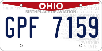 OH license plate GPF7159