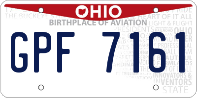 OH license plate GPF7161