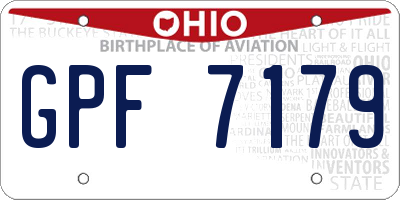 OH license plate GPF7179