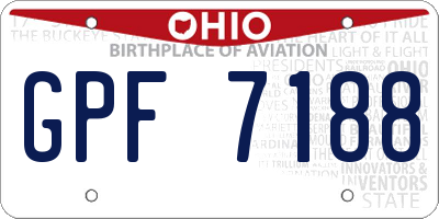 OH license plate GPF7188