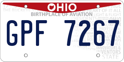 OH license plate GPF7267
