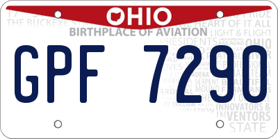 OH license plate GPF7290