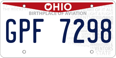OH license plate GPF7298
