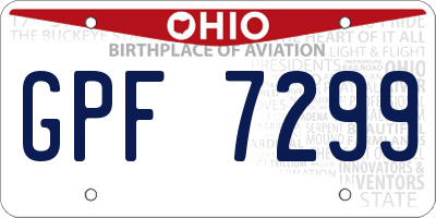 OH license plate GPF7299