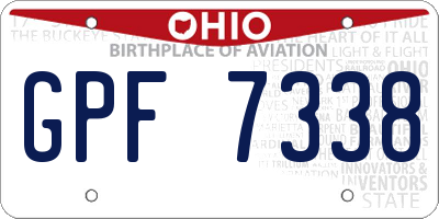 OH license plate GPF7338