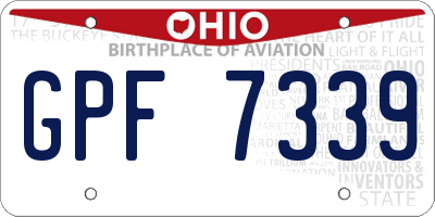 OH license plate GPF7339