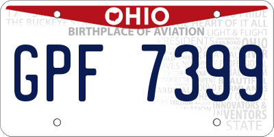 OH license plate GPF7399