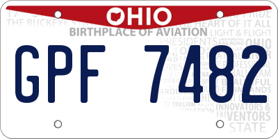 OH license plate GPF7482