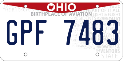 OH license plate GPF7483