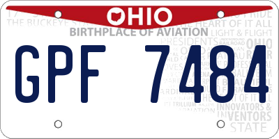 OH license plate GPF7484
