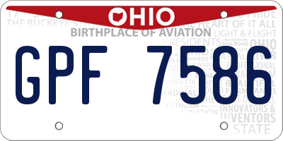 OH license plate GPF7586