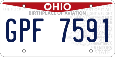 OH license plate GPF7591
