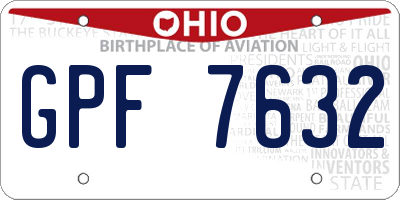 OH license plate GPF7632