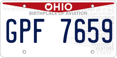 OH license plate GPF7659