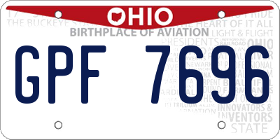 OH license plate GPF7696