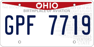 OH license plate GPF7719