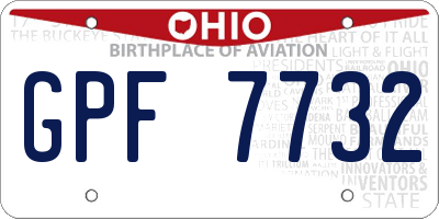 OH license plate GPF7732