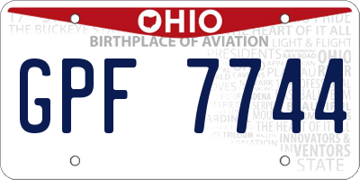 OH license plate GPF7744