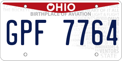 OH license plate GPF7764