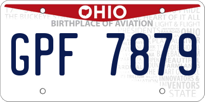 OH license plate GPF7879
