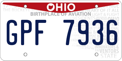 OH license plate GPF7936