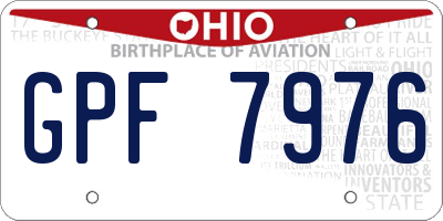 OH license plate GPF7976