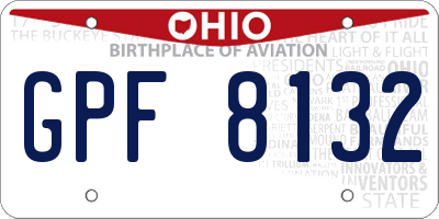 OH license plate GPF8132