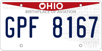OH license plate GPF8167