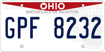 OH license plate GPF8232