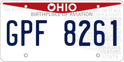 OH license plate GPF8261