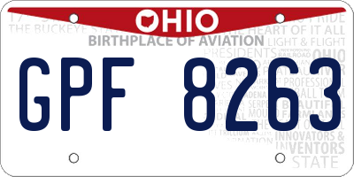 OH license plate GPF8263
