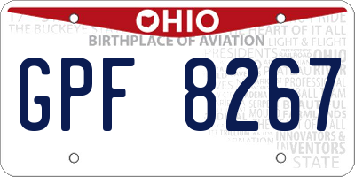 OH license plate GPF8267