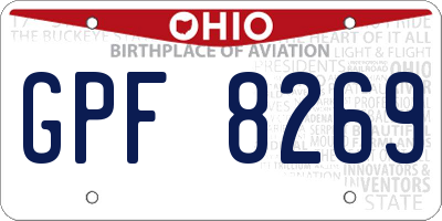 OH license plate GPF8269