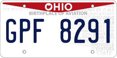 OH license plate GPF8291