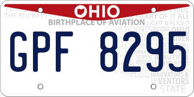 OH license plate GPF8295