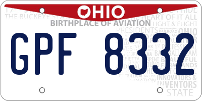 OH license plate GPF8332