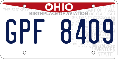 OH license plate GPF8409