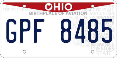 OH license plate GPF8485