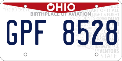 OH license plate GPF8528