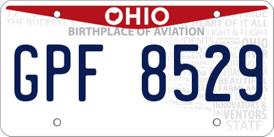 OH license plate GPF8529