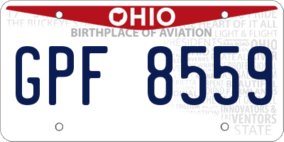OH license plate GPF8559