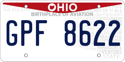OH license plate GPF8622