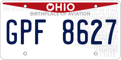 OH license plate GPF8627