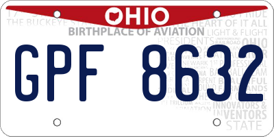 OH license plate GPF8632