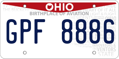 OH license plate GPF8886
