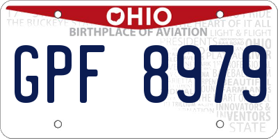 OH license plate GPF8979