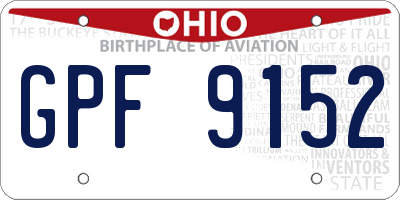 OH license plate GPF9152
